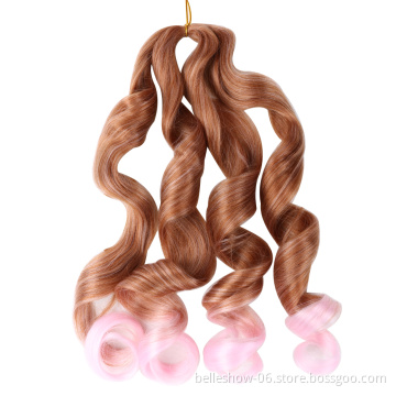 Hot sell  Synthetic deep hair bulk crochet curl  braids 150g   wavy braiding hair